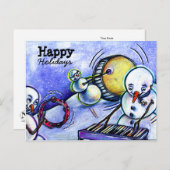 Piano met toetsen Sticking Feestdagenkaart (Voorkant / Achterkant)