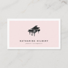 Piano Minimalist Blush Roze & Zwart Visitekaartje