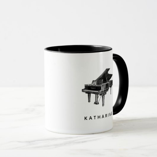  Piano-minimalistisch wit Mok (Voorkant rechts)