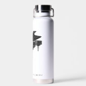 Piano-minimalistisch wit Waterfles (Achterkant)