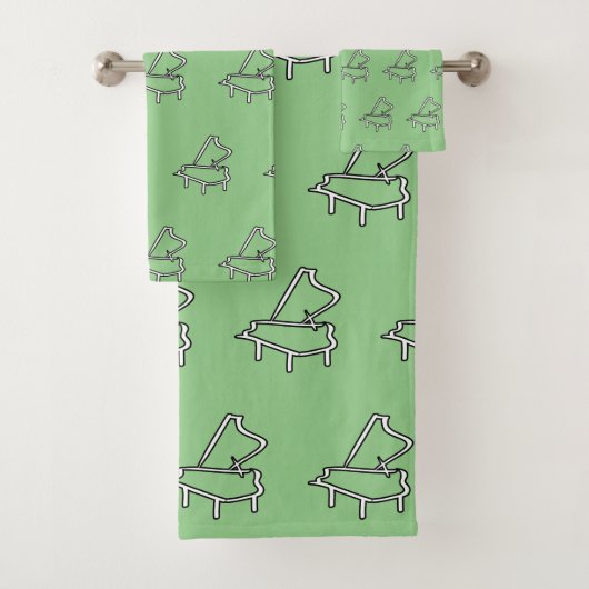 Piano Mint Groen  Bad Handdoek (Insitu)