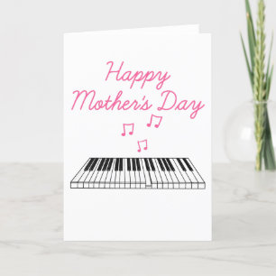 Piano Moederdag Pianist Musician Bedankkaart