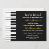 PIANO MULTI PURPOSE INVITATION - GOLD KAART (Achterkant)