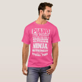 Piano Multitasking Ninja Instrument Muzikant Piani T-shirt (Voorkant volledig)