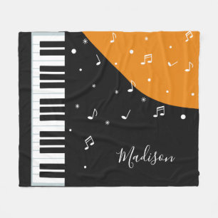 Piano Music aangepaste naam fleece dekens