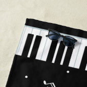 Piano Music aangepaste naam strandhanddoek Strandlaken (In situ)