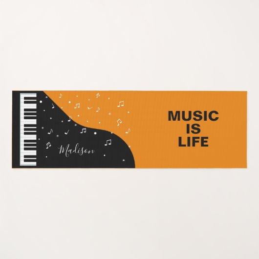 Piano Music aangepaste naam yoga mat (Voorkant (horizontaal))