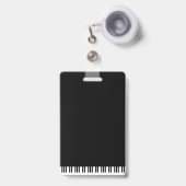 PIANO MUSIC BADGE (Voorkant met intrekbare clip)
