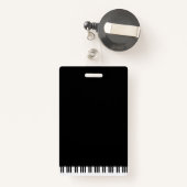 PIANO MUSIC BADGE (Achterkant met intrekbare)