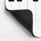 Piano Music Black en White Muismat (Hoek)