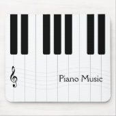 Piano Music Black en White Muismat (Voorkant)