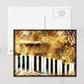 Piano Music Briefkaart (Voorkant / Achterkant)