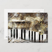 Piano Music Briefkaart (Voorkant / Achterkant)