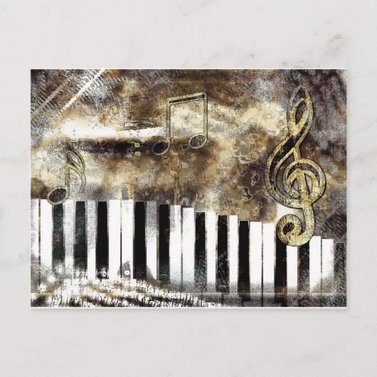 Piano Music Briefkaart (Voorkant)