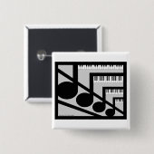 Piano Music Button (Voorkant /achterkant)