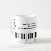 Piano Music citeert koffie-Mok Koffiemok (Voorkant links)