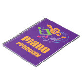 Piano Music Colorful Practice Lapbook Journal Notitieboek (Linkerzijde)