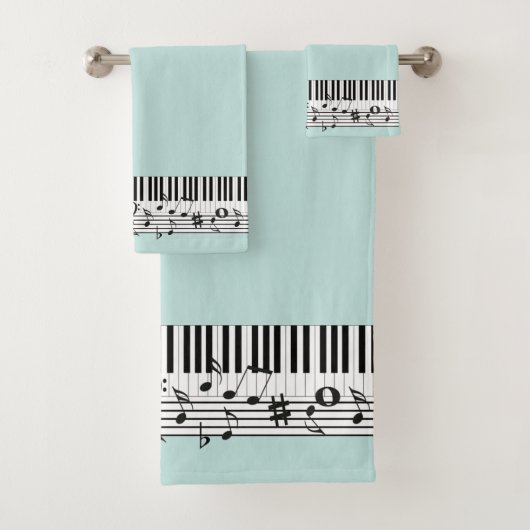 Piano Music Design Bath Towel Set Bad Handdoek (Insitu)