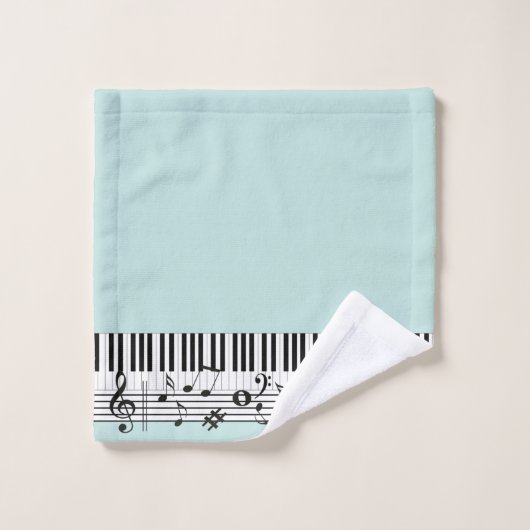 Piano Music Design Bath Towel Set Bad Handdoek (Wasdoekje)