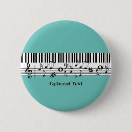 Piano Music Design Button