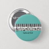 Piano Music Design Button (Voorkant /achterkant)