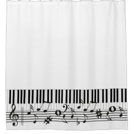 Piano Music Design Douchegordijn