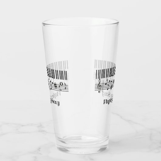 Piano Music Design Drink glas (Rechts)