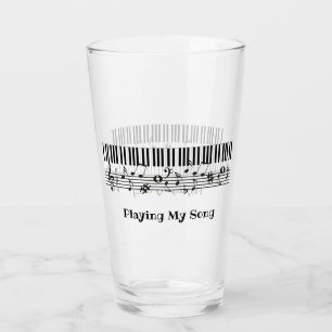 Piano Music Design Drink glas
