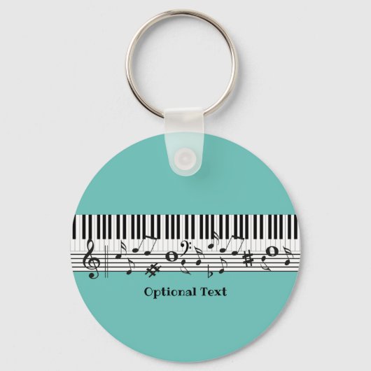 Piano Music Design Sleutelhanger (Voorkant)