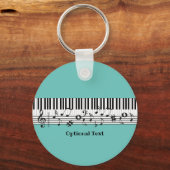 Piano Music Design Sleutelhanger (Voorkant)
