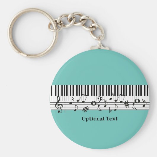 Piano Music Design Sleutelhanger (Voorkant)