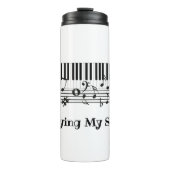 Piano Music Design Thermal Tumbler Thermosbeker (Voorkant)