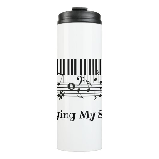 Piano Music Design Thermal Tumbler Thermosbeker (Voorkant)