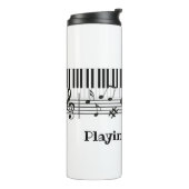 Piano Music Design Thermal Tumbler Thermosbeker (Gedraaid links)