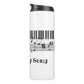 Piano Music Design Thermal Tumbler Thermosbeker (Geroteerd rechts)
