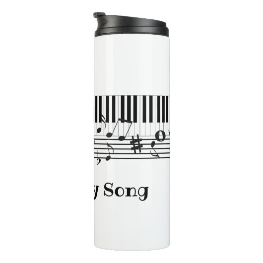 Piano Music Design Thermal Tumbler Thermosbeker (Geroteerd rechts)