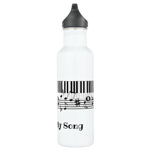 Piano Music Design Water Bottle Waterfles (Rechts)