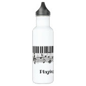Piano Music Design Water Bottle Waterfles (Links)