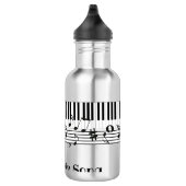 Piano Music Design Water Bottle Waterfles (Rechts)