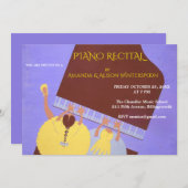 Piano Music Duet Recital Event  Kaart (Voorkant / Achterkant)