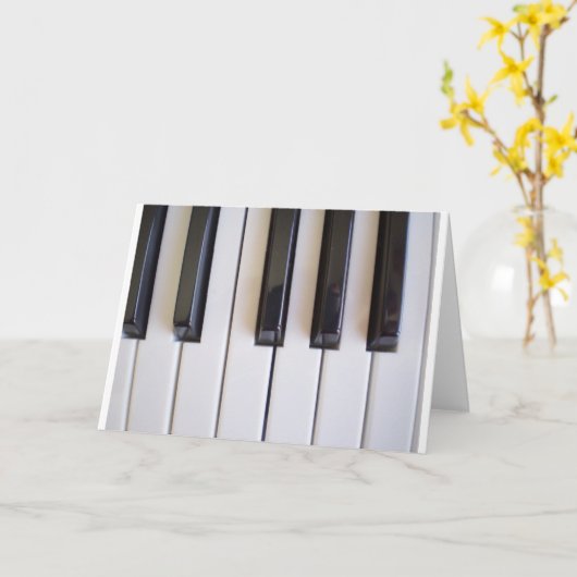 Piano Music Kaart (Gele Bloem)