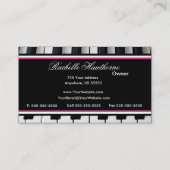 Piano Music Keys Visitekaartjes ~ roze (Achterkant)