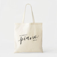 Piano Music Modern Persoonlijk Script Name Tas