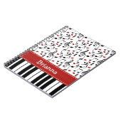 Piano Music Note Spiral Notebook Journal Notitieboek (Linkerzijde)