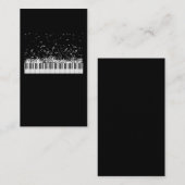 Piano Music Notes Instrument Musician Pianist Visitekaartje (Voorkant / Achterkant)