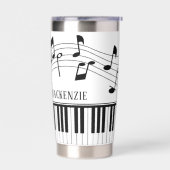 Piano Music Notes Script Name Custom Geïsoleerde Drinkbeker (Links)