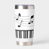 Piano Music Notes Script Name Custom Geïsoleerde Drinkbeker (Achterkant)