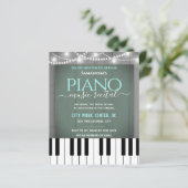 Piano Music Overweging Formele uitnodiging (Staand voorkant)