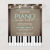 Piano Music Overweging Formele Uitnodiging Bruin (Voorkant)