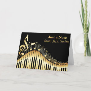 Piano & Music Personalized Greeting Cards Notitiekaartje